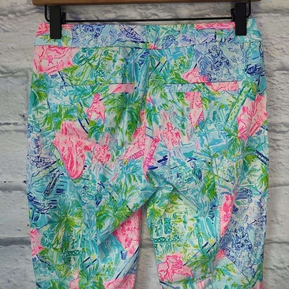 Nwt Lilly Pulitzer Kelly skinny ankle pant $148 bohemian queen print Sz 00 - Picture 4 of 9